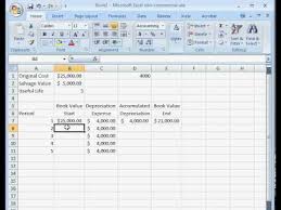 How To Calculate Straight Line Depreciation In Excel Youtube