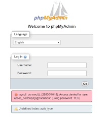 cpanel phpmyadmin asking for username