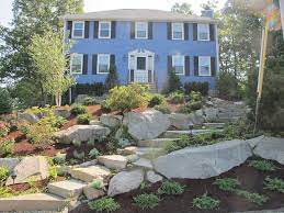 front yard hill landscaping ideas