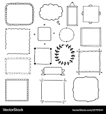 hand drawn frame set wreath collection