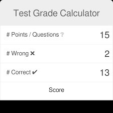 Test Grade Calculator For Teachers And Students Convert