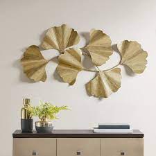 Metal Gold Ginkgo Leaf Wall Art Leaf