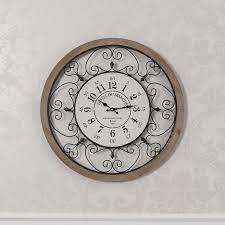 Clock Gael Vintage Style Bleached Oak