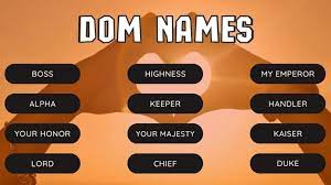 Sub names for dom