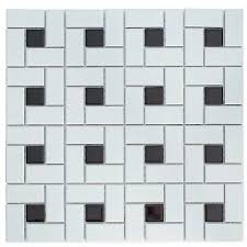 white black squares ceramic mosaic