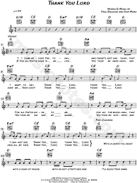 And that's all, that matters, though the world may not see. Paul Baloche Thank You Lord Sheet Music Leadsheet In G Major Transposable Download Print Sku Mn0111487