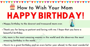 sweet and funny birthday wishes for mom