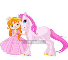 Wall Decal Cute Princess And Unicorn