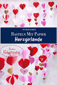 100 easy & fun diy valentinstag dekorationen ideen. Anleitung Herzgirlande Basteln Nahen Zum Valentinstag Hochzeit