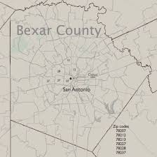 map of bexar county which contains the