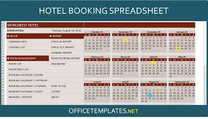 Booking and reservation calendar excel template. Hotel Reservation Manager Officetemplates Net