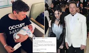 Musk announced monday that he and his girlfriend, singer. Grimes Reveals Meaning Behind Name Of Her And And Elon Musk S New Baby X Ae A 12 Daily Mail Online