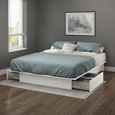 Step One Pure White Queen Platform Bed