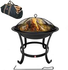 Check spelling or type a new query. Amazon Com Firebeauty Fire Pit Bbq Grill Pit Bowl With Mesh Spark Screen Cover Poker Includes Tote Bag Patio Lawn Garden