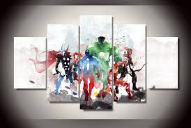 5 panel marvel avengers canvas