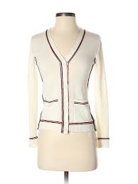 Details About Thom Browne Women Ivory Wool Cardigan 38 Italian