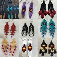 25 pr hand beaded earrings at whole