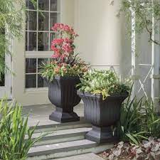 leyla large urn planter crescent garden