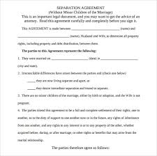 Mutual Separation Agreement Marriage Sample Separation Agreement 6