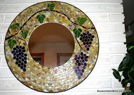 Grapevine Stained Glass Mosaic Mirror