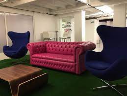 Pink 3 Seat Chesterfield Inspired Sofa