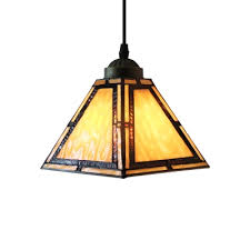 Cone Shade Tiffany Pendant Light In Stained Glass 7 Wide Decorative Mini Hanging Pendant For Kitchen Restaurant Beautifulhalo Com
