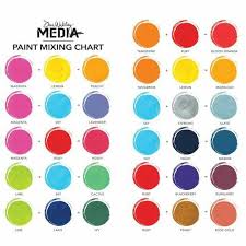 Dina Wakley Paints Color Mixing Chart Mixing Paint Colors