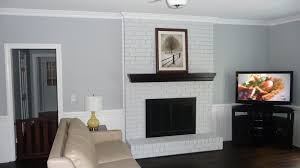 Painted Brick Fireplace White Brick