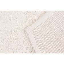 off white cotton 3 piece bath rug set