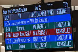 nj transit suspends train service for