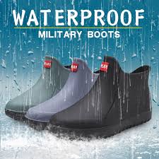 men short rain boots waterproof garden