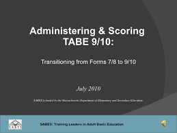 Administering Scoring Tabe 9 10