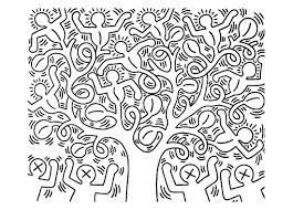 Coloriage de Keith Haring à colorier pour enfants - Coloriage Keith Haring  pour enfants