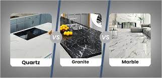 quartz vs granite vs marble vs corian