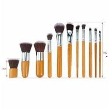 bronson professional bamboo makeup brush set 11 pcs