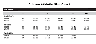 Alleson Athletic Size Chart Related Keywords Suggestions