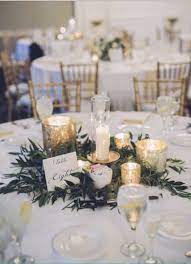 Simple Centerpieces With Greenery And
