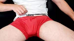 Jerking off in red boxer briefs and a white shirt | xHamster