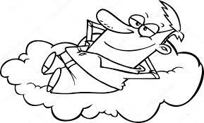 ‎draw and create art with a distinct cartoon style! Black And White Line Art Illustration Of A Cartoon Man Resting On A Cloud And Daydreaming Premium Vector In Adobe Illustrator Ai Ai Format Encapsulated Postscript Eps Eps Format