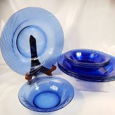 Pyrex Bowls Blue Glass Fiesta Ware