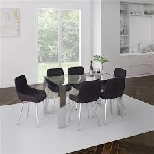 whi contemporary clear glass dining