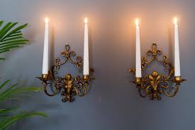 Golden Color Candle Wall Sconces