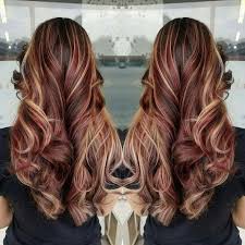 Blonde hair naturally reacts with sunlight and ultraviolet radiation to create subtle shades of color, from brown preparing for highlights. Red Hair Brown Hair Blonde Highlights Burgundy Hair Color Fall Hair Long Hair Curls Vistabellesal Burgundy Blonde Hair Burgundy Hair Long Burgundy Hair