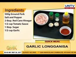 homemade garlic longganisa quick meal
