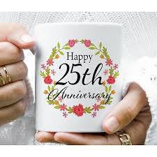 25 year anniversary mug happy 25th