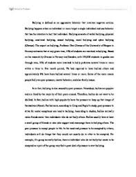 Bullying essay   Village vs city essay The Academy of Kung Fu cyber bullying paper related post of cyber bullying paper conflict  resolution essay