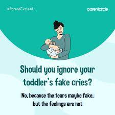ParentCircle - Why do toddlers fake crying? Toddlers don't say 'Mom, I'm  having a bad day'. They stomp, cry, and throw a tantrum to let you know  they need you. In a