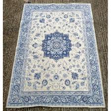 laura ashley cotton wool rug blue
