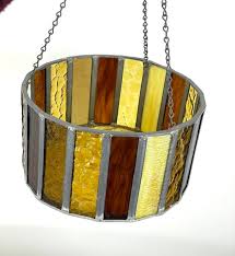 1970s Stained Glass Hanging Candle