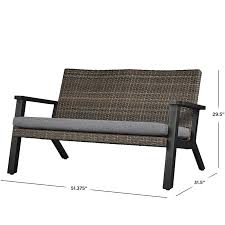 Real Flame Norwood Patio Bench In Black